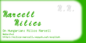 marcell milics business card